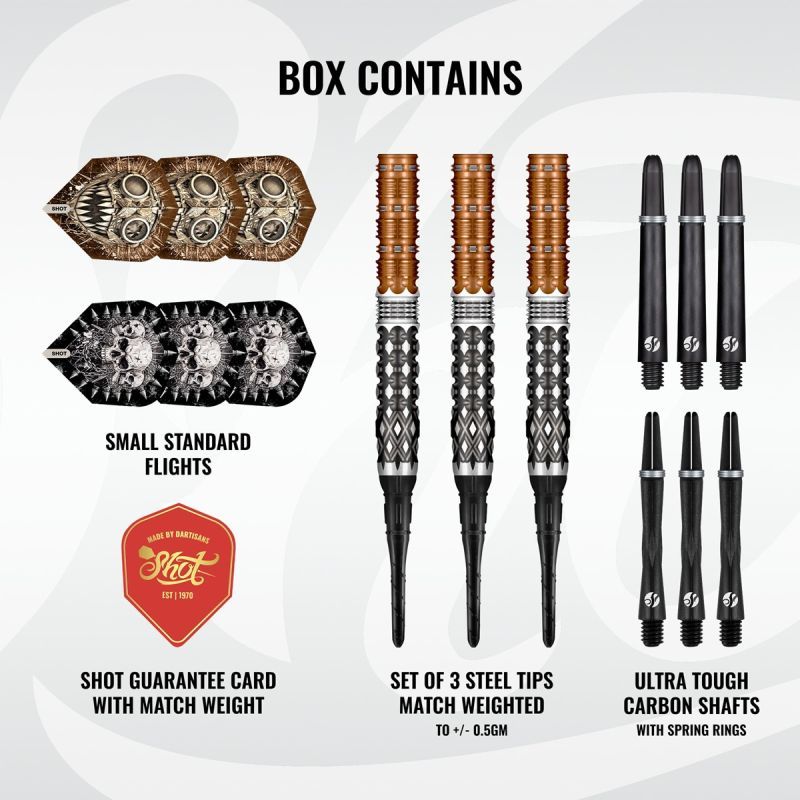 Shot! Gnarly Gnasha 95% Tungsten Softdarts 20 Gramm Softdarts