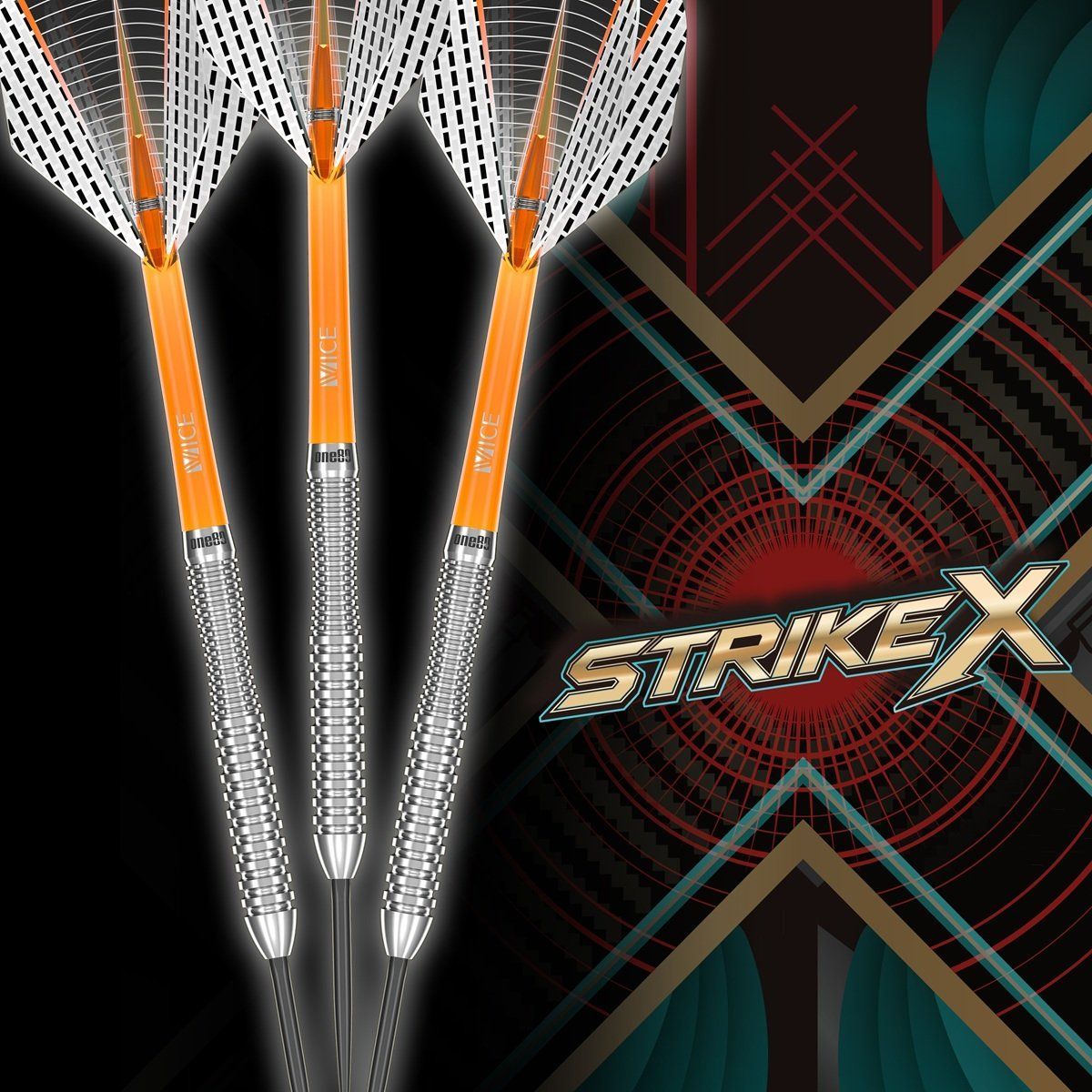 ONE80 Strike X SX02 90% Steeldarts 21/23/25 Gramm Steeldarts