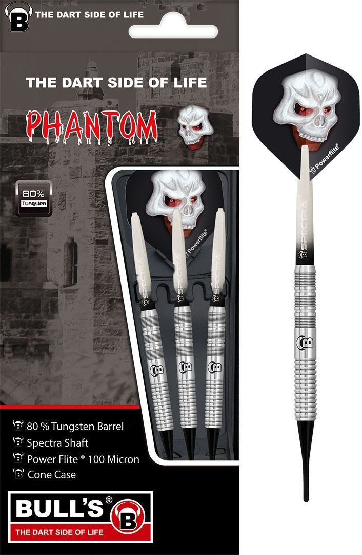 1 Satz BULL'S Phantom PT1 Soft Dart Pfeile 18g Softdarts