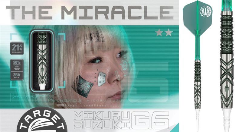Target Mikuru Suzuki The Miracle G6 90% Softdarts 21,5 Gram Softdarts