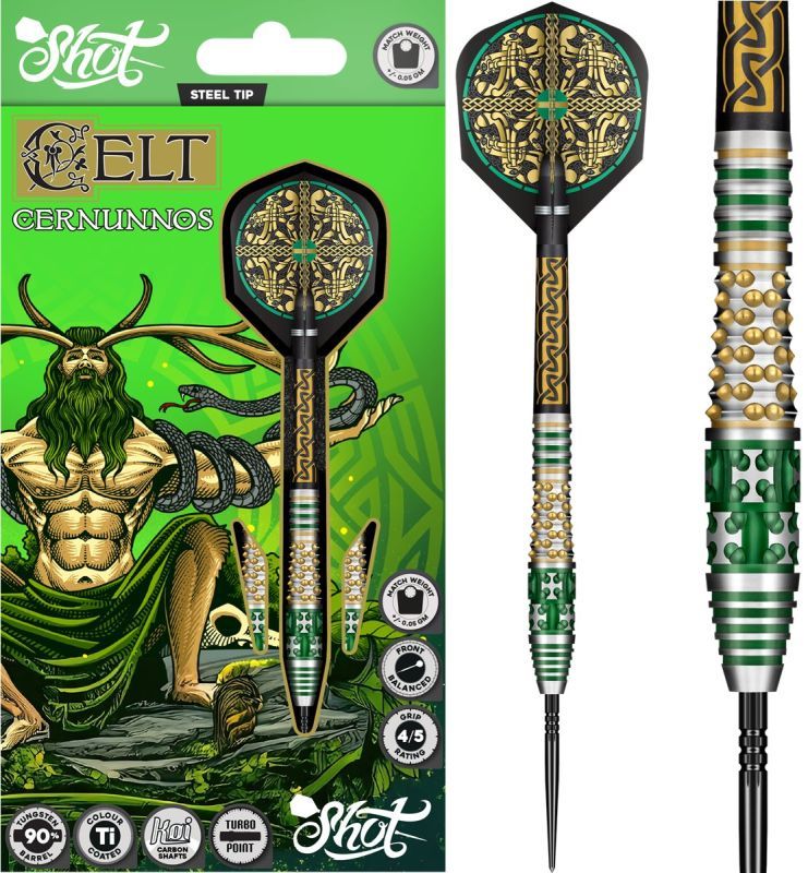 Shot! Celt Cernunnos TP 90% Steeldart 22/23/24/25 Gram Steeldarts