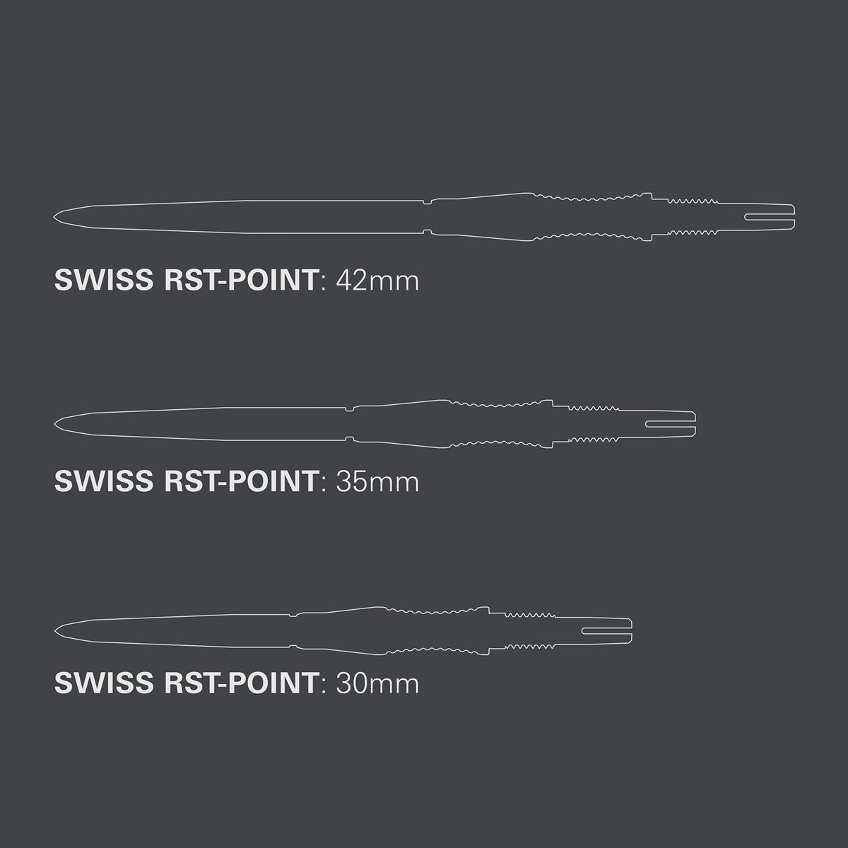 Target Swiss Point Storm Signature RST 30/35/42 mm Wechselspitzen