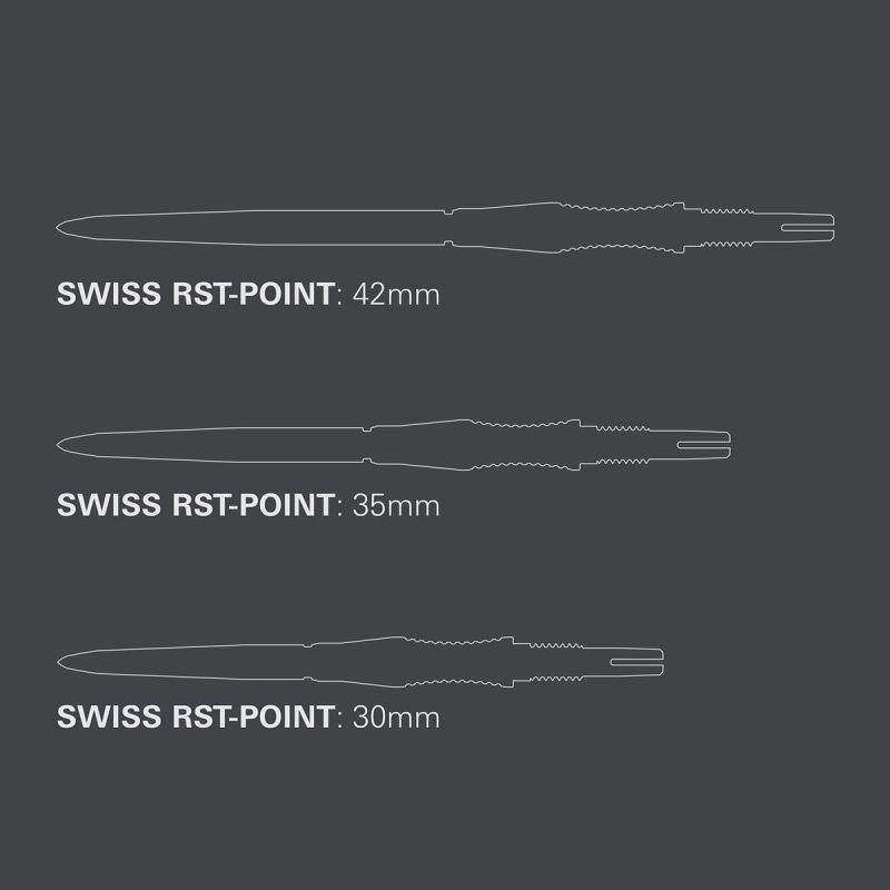 Target Swiss Point Storm Signature RST 30/35/42 mm Oro/Nero/Argento Wechselspitzen