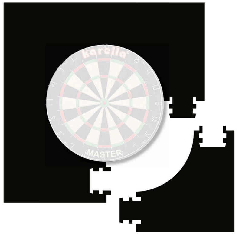 4 tlg. Karella Wandschutz Catchring Quadro Quadratisch Steel Dartscheibe Auffangring