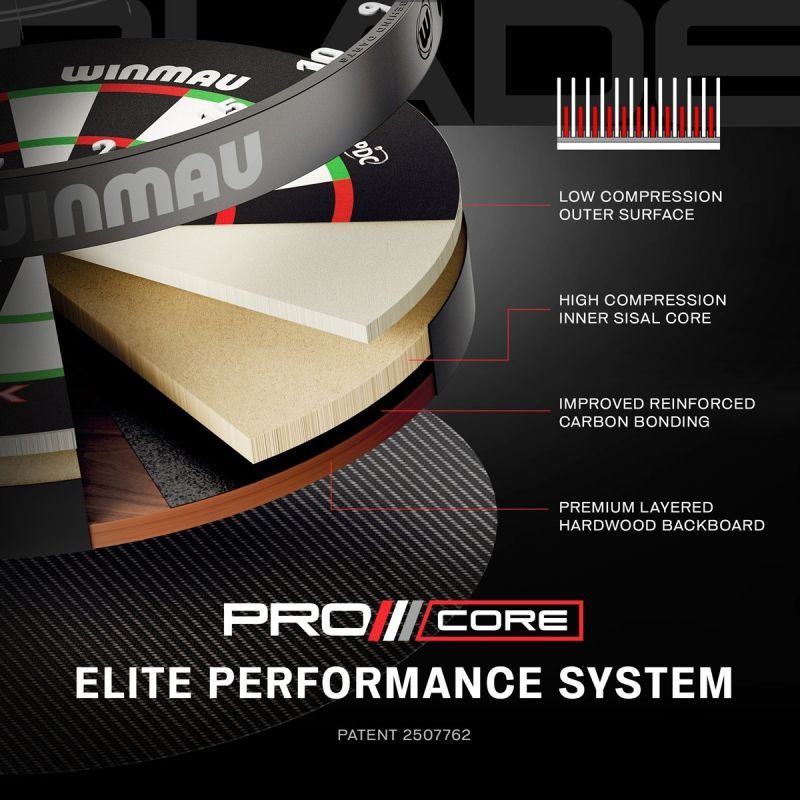 WINMAU Dartboard Blade X Bristle Board