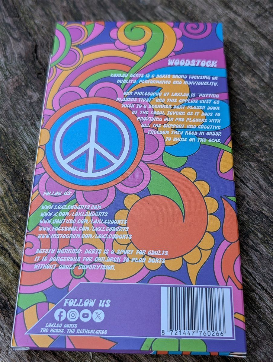 Loxley Woodstock Darts Peace Steeldarts 22 Gram Steeldarts