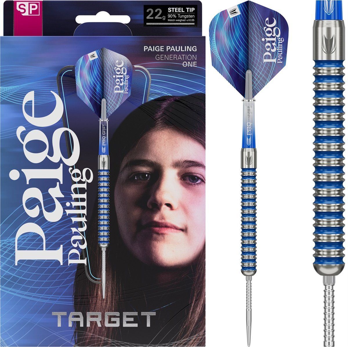 Target Paige Pauling SP 90% Freccette Steel Tip 22 Grammi Steeldarts