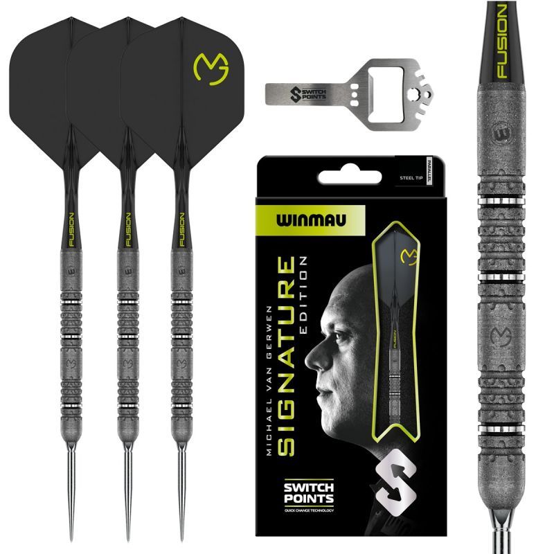 Winmau Michael van Gerwen MVG Signature Edition Switch Point 90% Steeldarts 23 Gramm Steeldarts