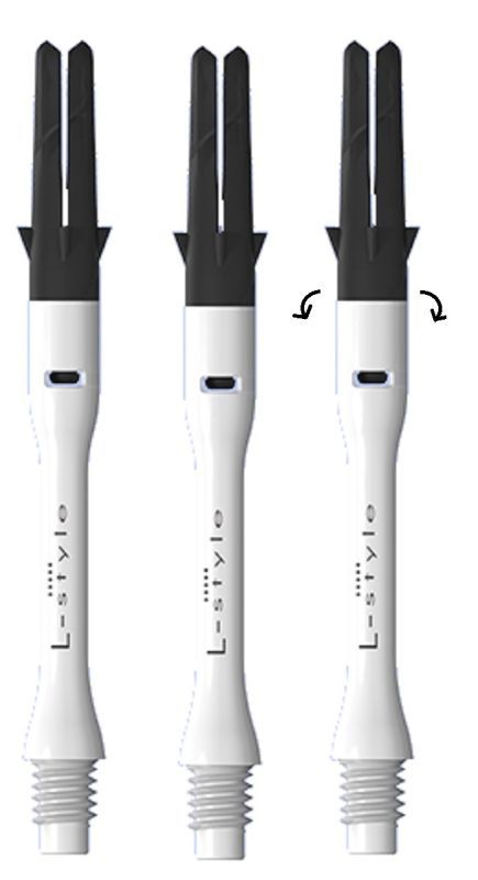 L-Style Silent Spinning Slim Carbon Weiß Shafts