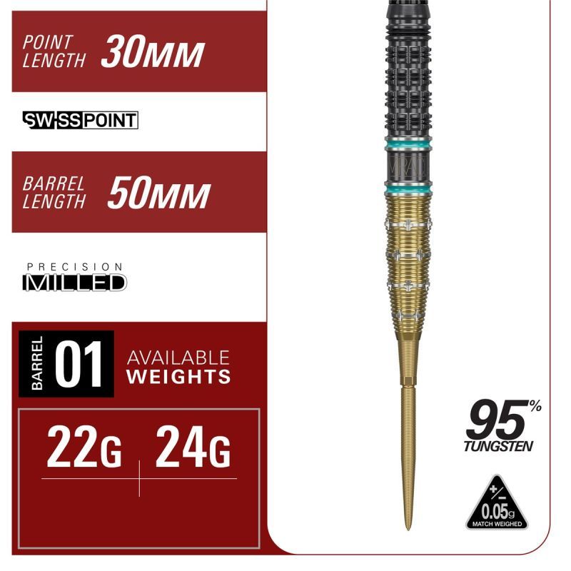 Target The Miracle Mikuru Suzuki Gen 7.5 Swiss Point 95% Steeldarts 22/24 Gram Steeldarts