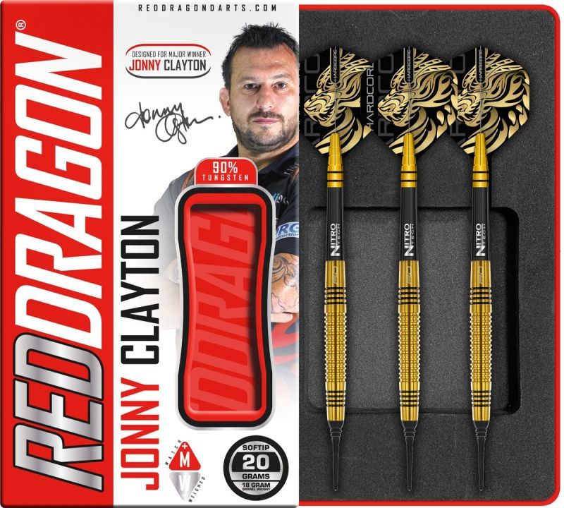 Reddragon Jonny Clayton Gold 90% Tungsten Softdarts 20 Gram Softdarts