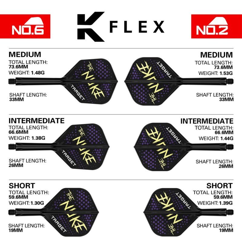 Target K-Flex Luke "The Nuke" Littler Shaft/Flight System Shape No6 Shafts