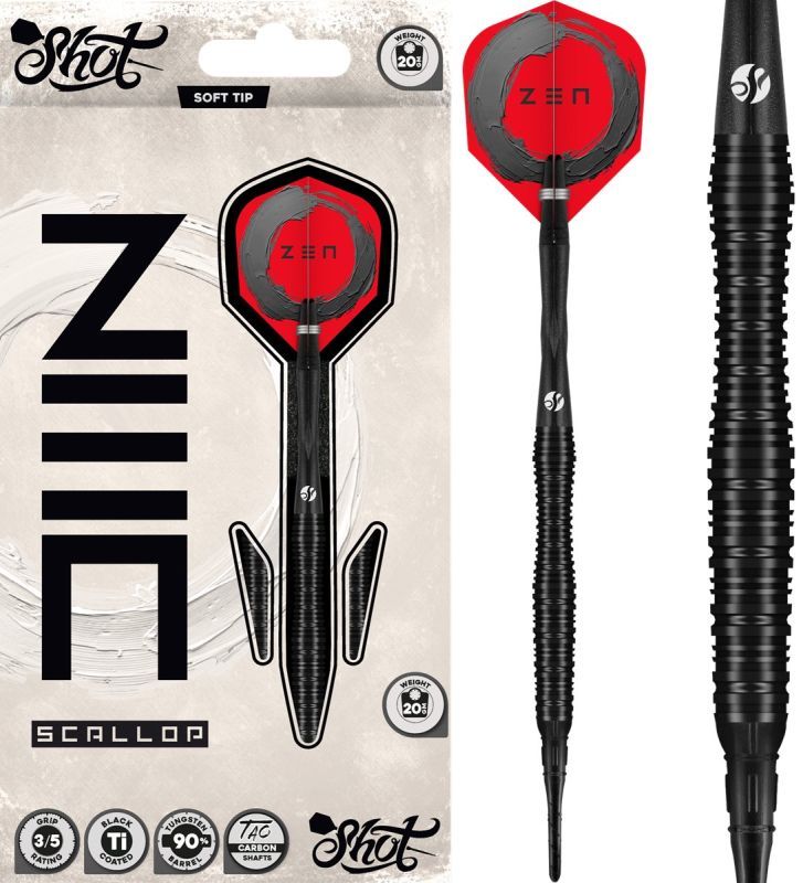 Shot! Zen Scallop 90% Tungsten Softdarts 20 Gramm Softdarts