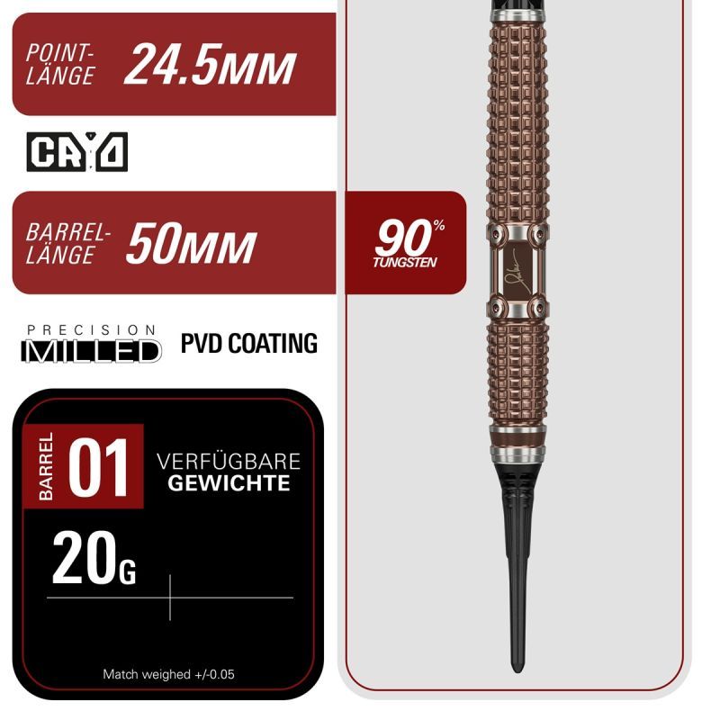 Target Paul Lim The Legend Gen10 90% 2BA Softdarts 20 Gramm Softdarts