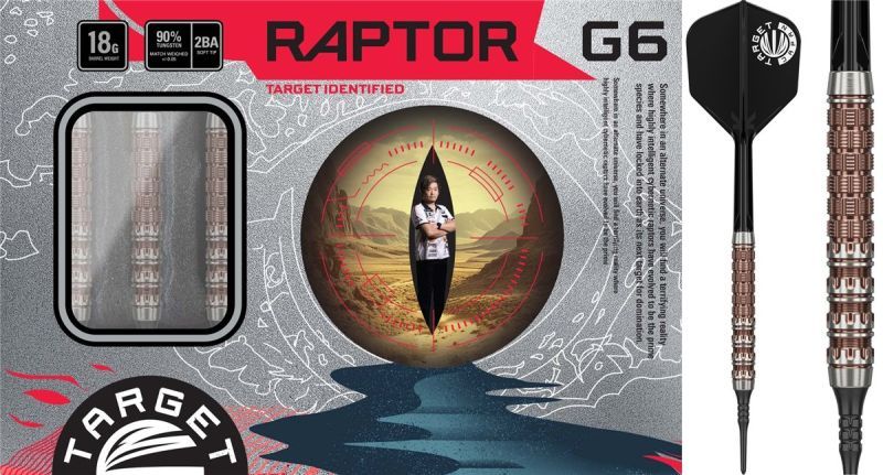 Target Prime Series Raptor Gen 6 G6 90% 2BA Softdarts 18 Gramm Softdarts