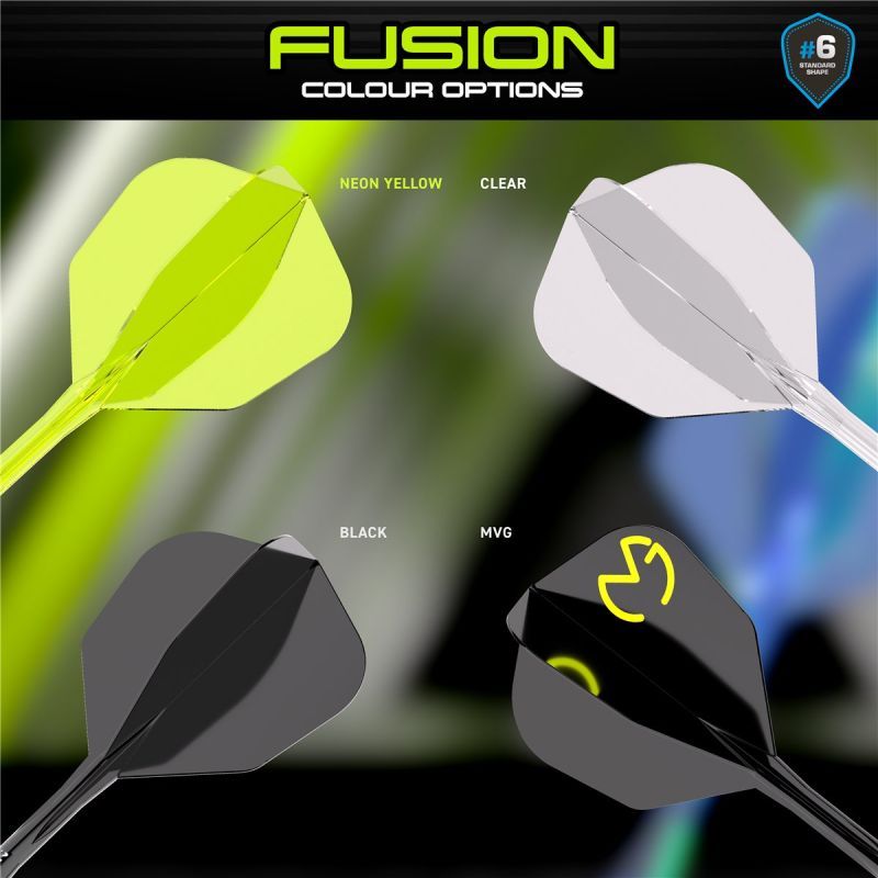Winmau Fusion Integrated Flight & Shaft System MvG Pac Man Shape Shafts