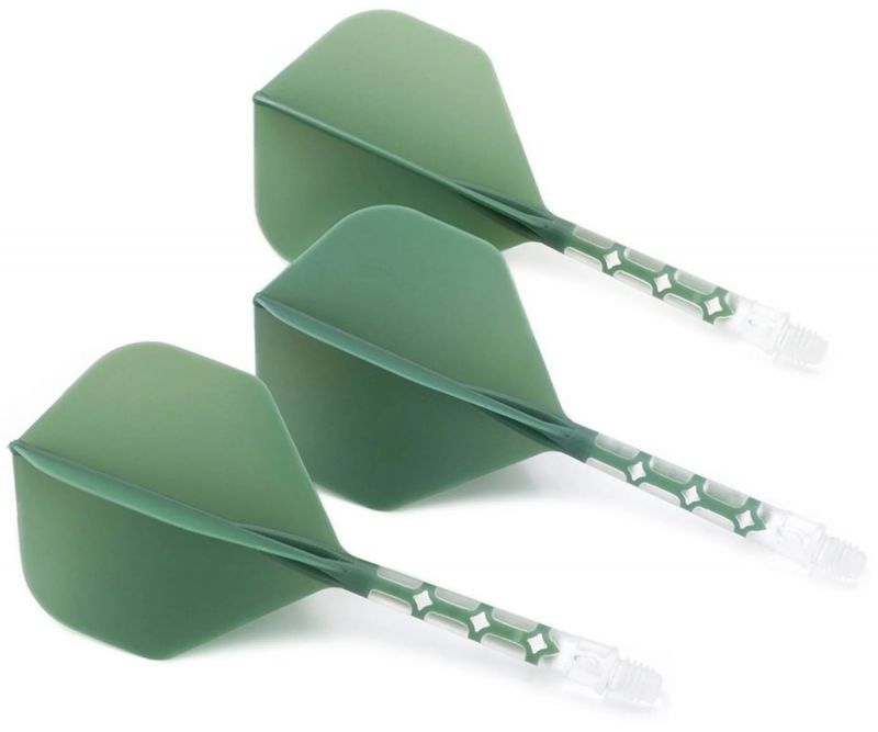 Cuesoul aletta per freccette/Asta ROST T19 Aletta Verde/Trasparente Standard Flights