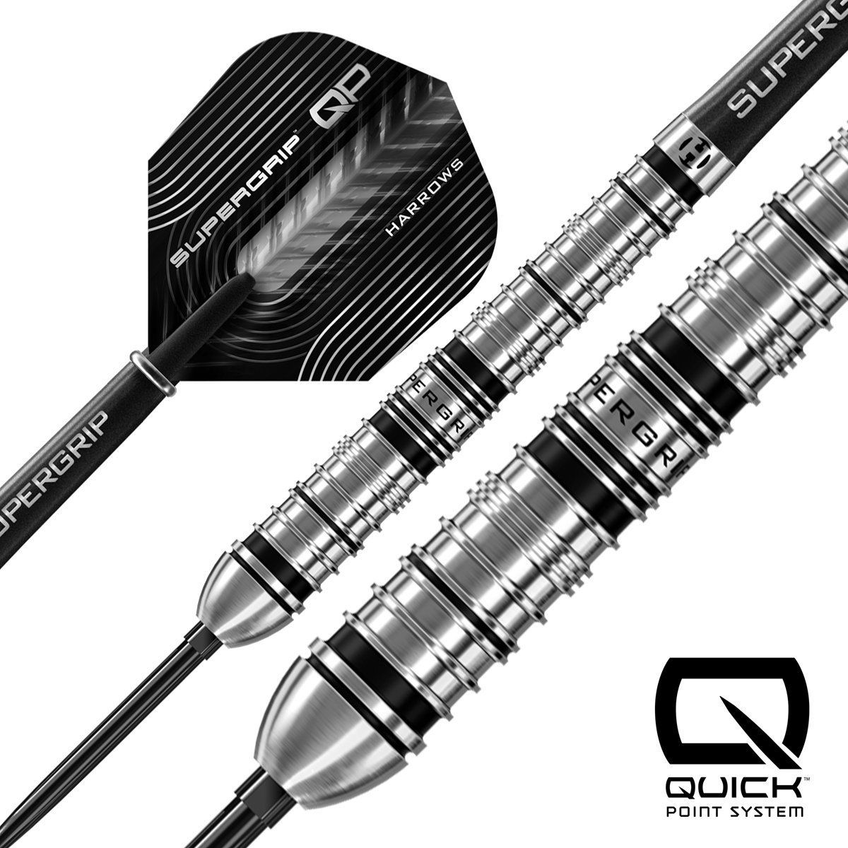 Harrows Supergrip QP Tapered 90% Quick Points Steeldarts 22/23/24/26/28/30 Gramm Steeldarts