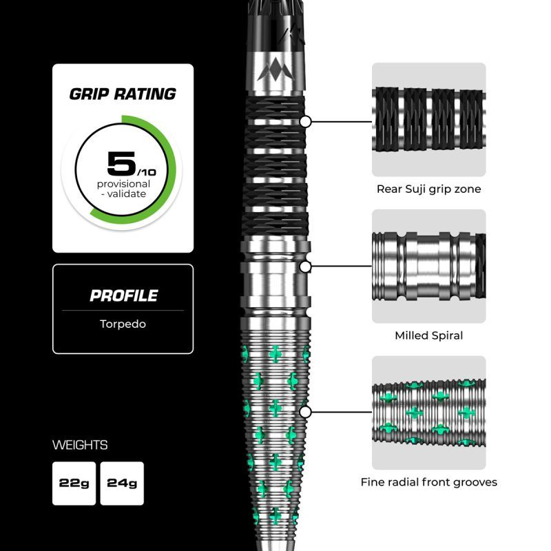 Mission Mantis RP 95% Steeldarts 22/24 Gram Steeldarts