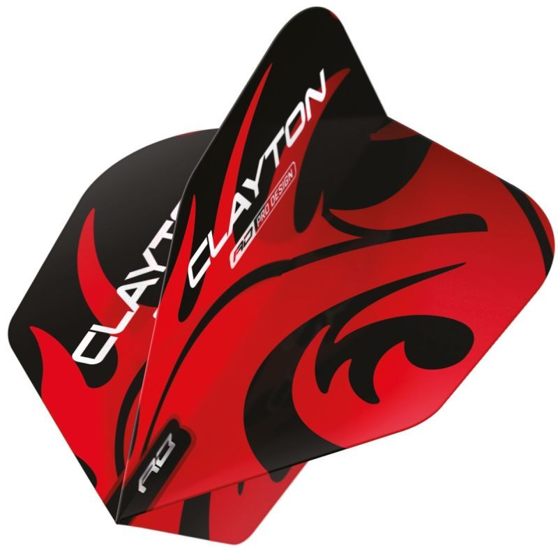 Reddragon Dartflight RD Pro Player Jonny Clayton Red & Silver No.6 Shape Flights