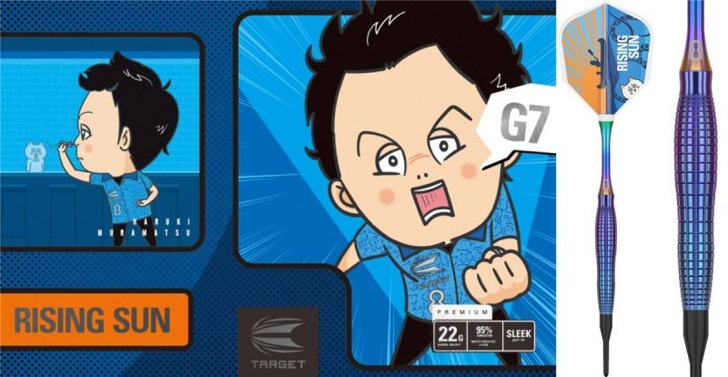 Target Haruki Muramatsu Rising Sun Premium Limited Edition G7 95% 4BA Sleek 22 Gramm Softdarts