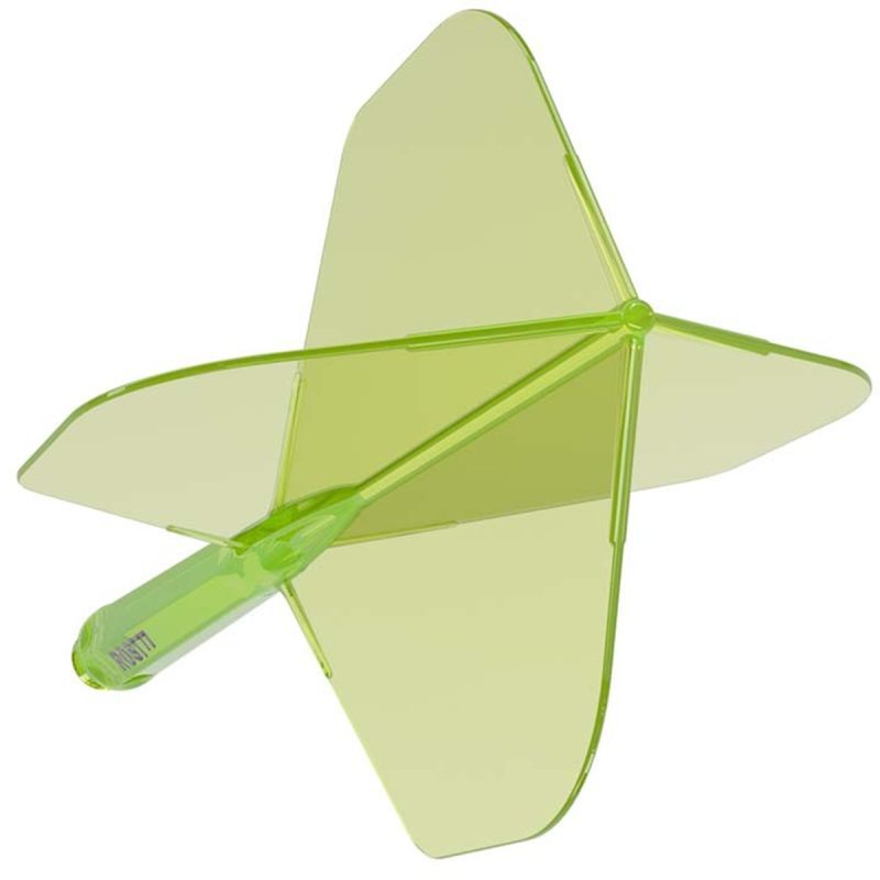 Cuesoul Dart Flight/Shaft ROST 77 Transparent Grün Small Standard Flights