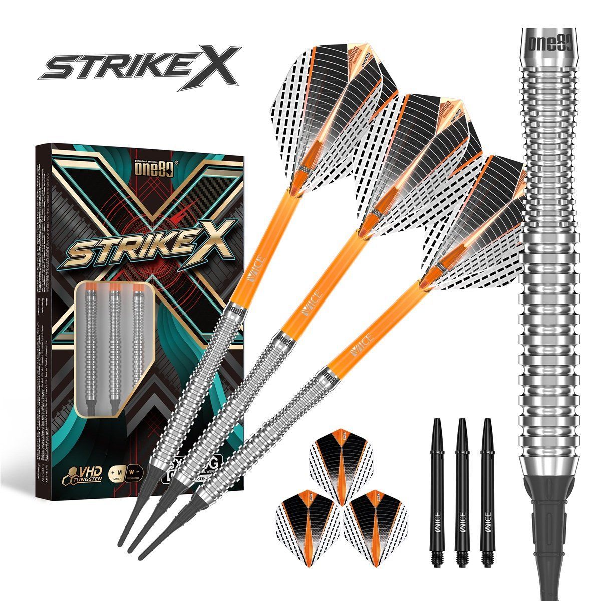 ONE80 Strike X SX02 90% Softdarts 18 Gramm Softdarts