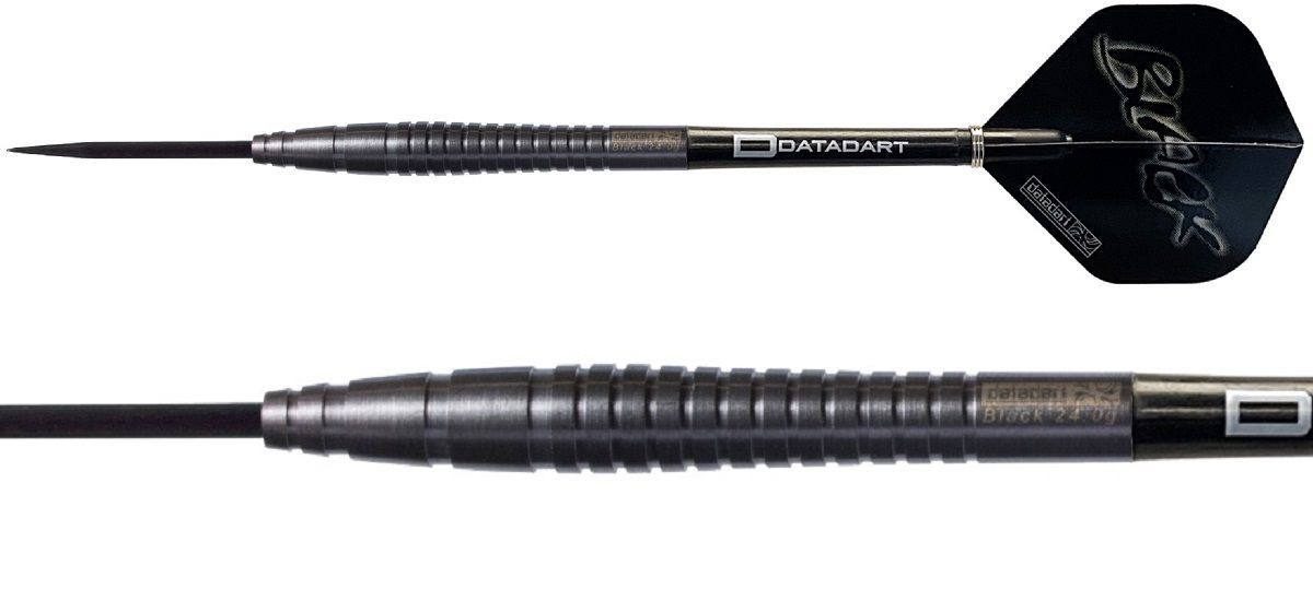 Datadart Black Ringed Grip Darts 90% Steel Darrts 22/24/26 Gram Steeldarts