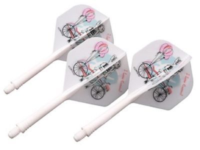 Cuesoul aletta per freccette/Asta AK5 Bicycle Girl White Standard No2 Flights