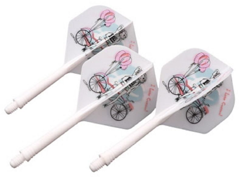 Cuesoul aletta per freccette/Asta AK5 Bicycle Girl White Standard No2 Flights