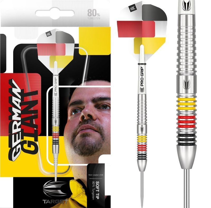 Target Gabriel "German Giant" Clemens 80% 2020 Fléchettes à pointe acier 22/23/24 Grammes Steeldarts