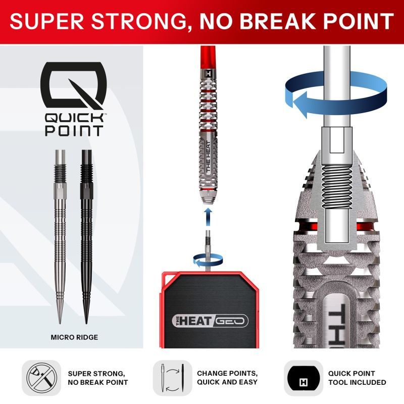 Harrows Damon Heta GEO Quick Point 90% Steeldarts 22/23/24/25 Gram Steeldarts