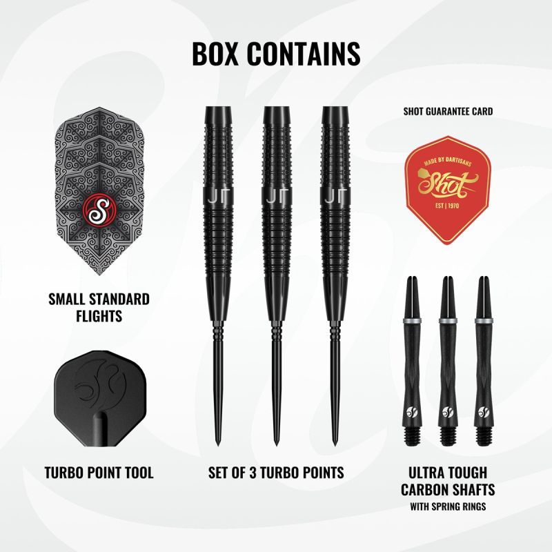 Shot! Pro Series Jonny Tata TP 90% Steeldart 24 Gramm Steeldarts