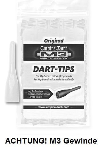 EMPIRE® Dart M3 Dart-Spitzen weiß (1.000 Stück) Soft Dart Spitzen M3