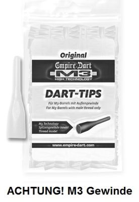 EMPIRE® Dart M3 Dart-Spitzen weiß (1.000 Stück) Soft Dart Spitzen M3