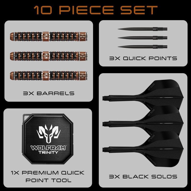 Harrows Wolfram Trinity QP 97% Steeldarts 21/22/23/24/25/26 Gramm Steeldarts