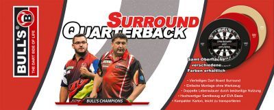 Bull's Quarterback Surround Wandschutz schwarz rot creme Dart Wandschutz