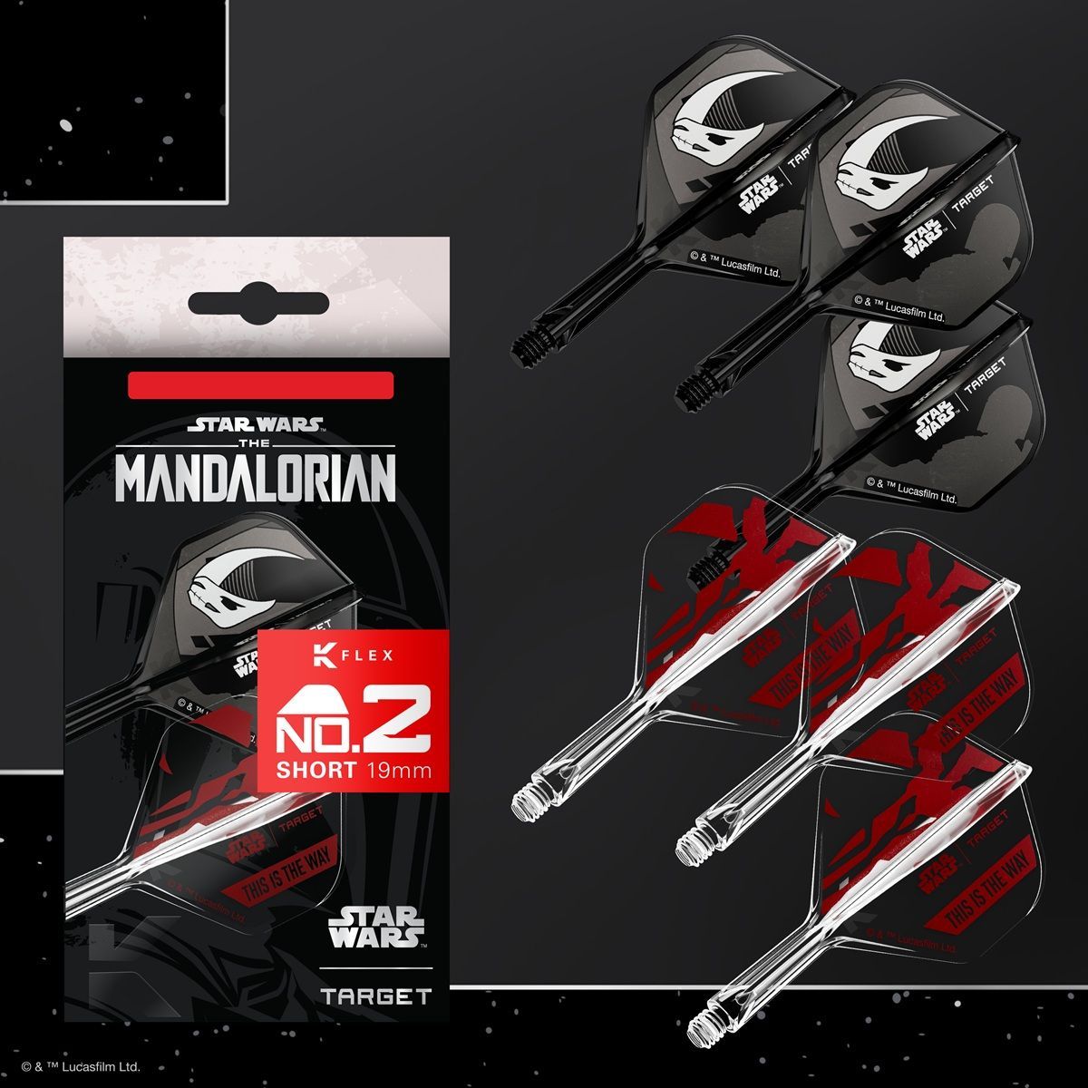 Target K-Flex Star Wars Mandalorian Shaft/Flight System Gift Set Standard No2 Shafts