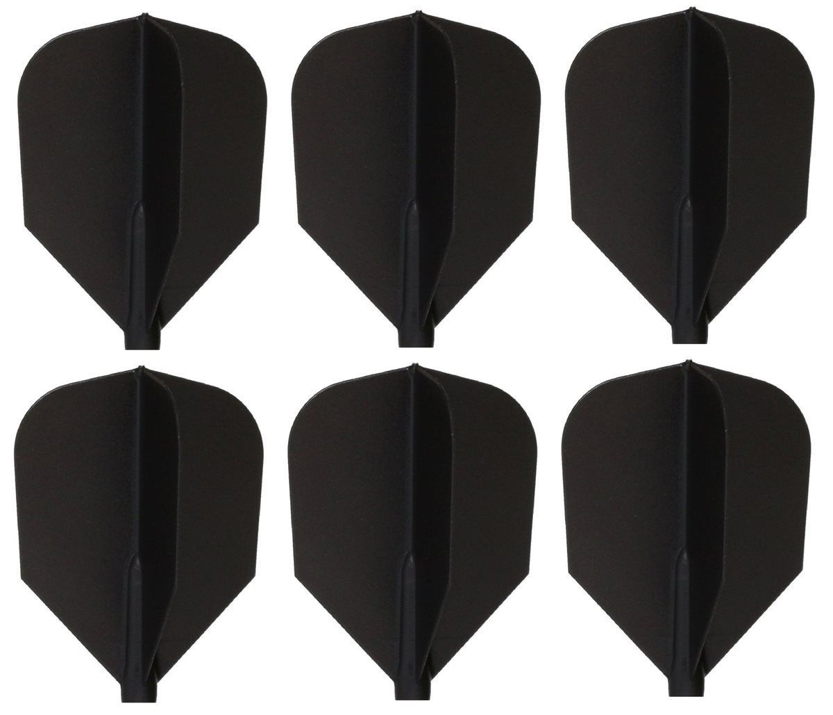 2 Set Cosmo Darts Fit Flights Schwarz Shape Flights