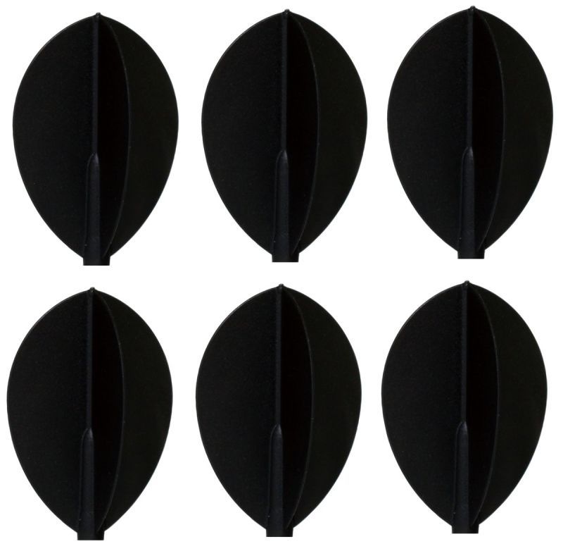 2 Set Cosmo Darts Fit Flights Schwarz Teardrop Flights