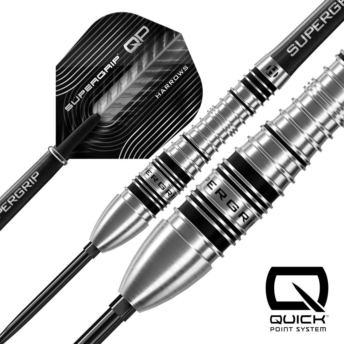 Harrows Supergrip QP Bomb 90% Steeldarts 23/25 Gramm Steeldarts