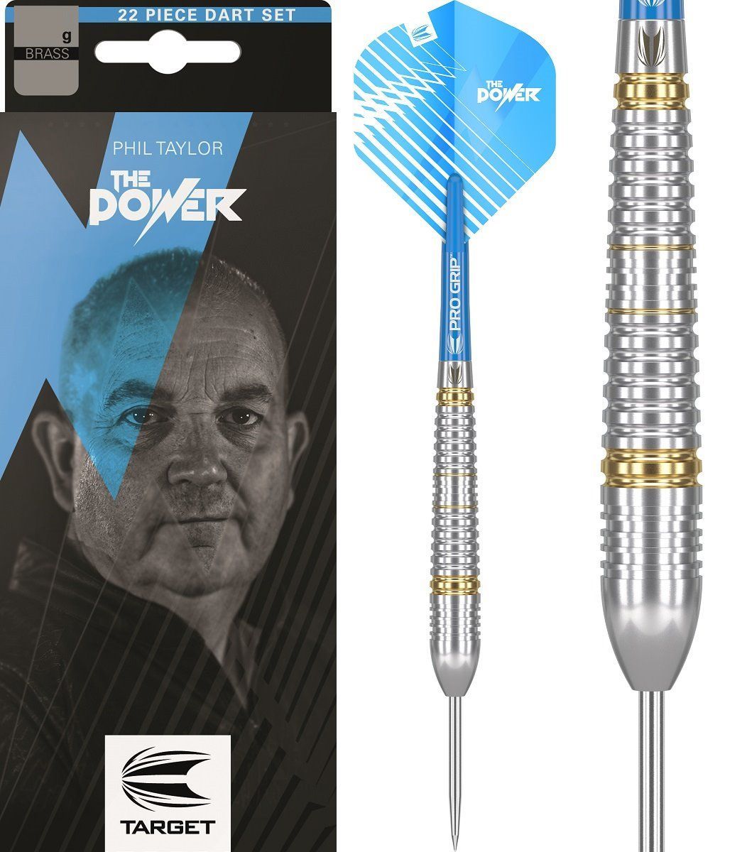 Target PHIL TAYLOR BRASS Steeldart 22 Gramm Steeldarts