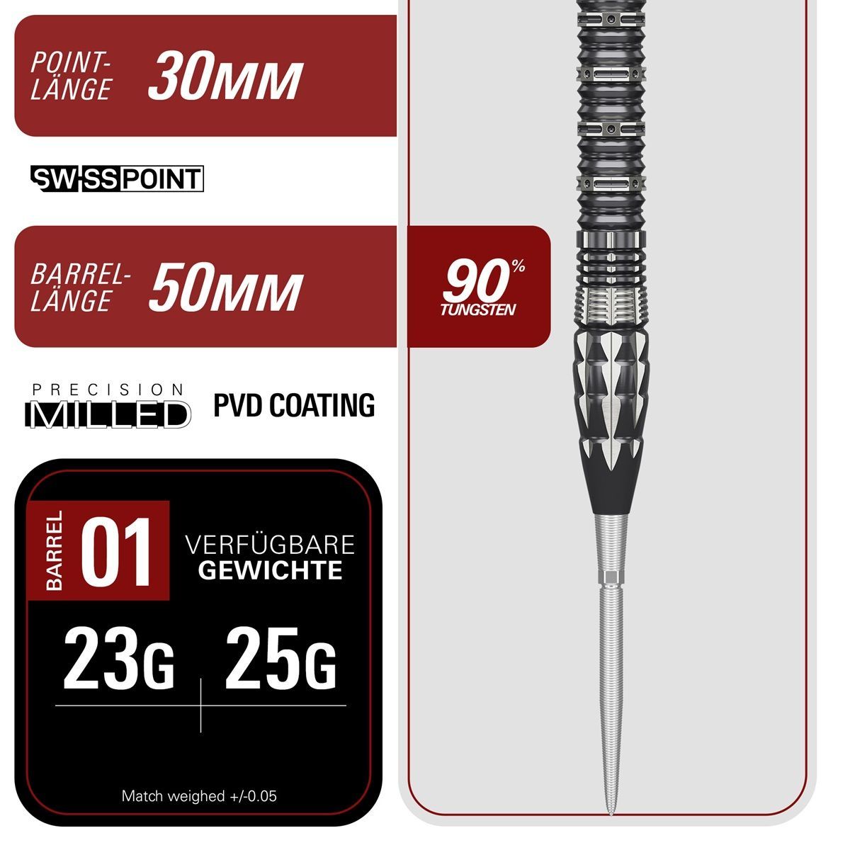 Target PYRO Mitsumasa Hoshino G12 Swiss Point 90% Steeldarts 23/25 Gramm Steeldarts