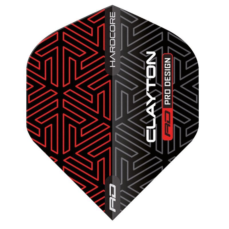 Reddragon Jonny Clayton Hardcore Premium Rot/Schwarz Standard Flights