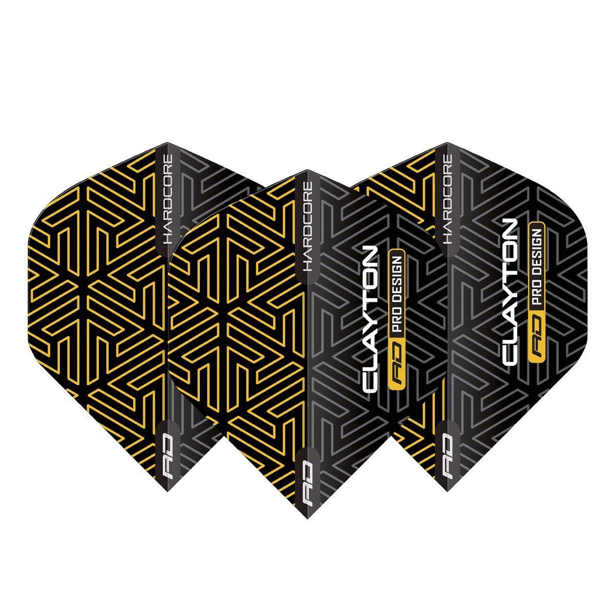 Reddragon Jonny Clayton Hardcore Premium Gold/Black Standard Flights