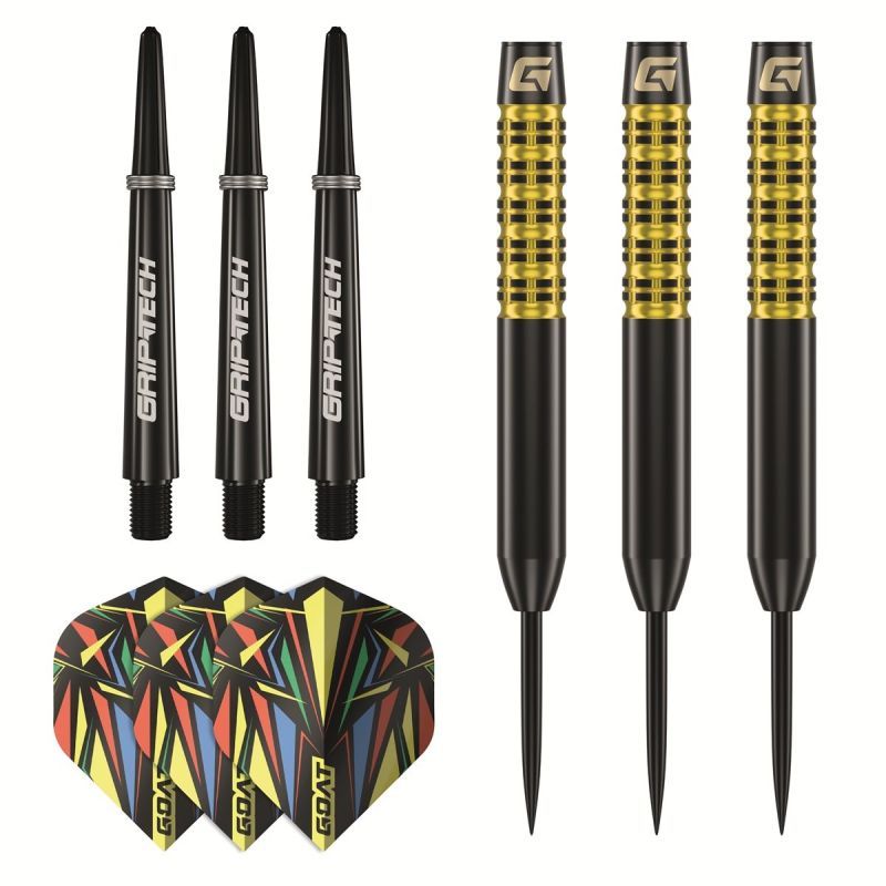 GOAT Athlete Yellow Brass Steeldarts 12 Gram Steeldarts