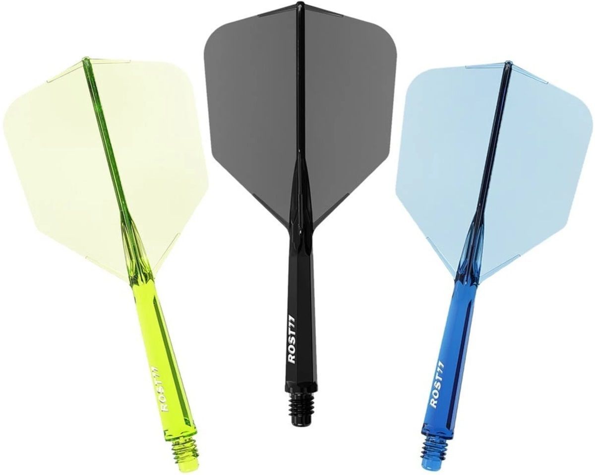 Cuesoul aletta per freccette/Asta ROST 77 Trasparente Blue/Black/Green Big Wing Flights