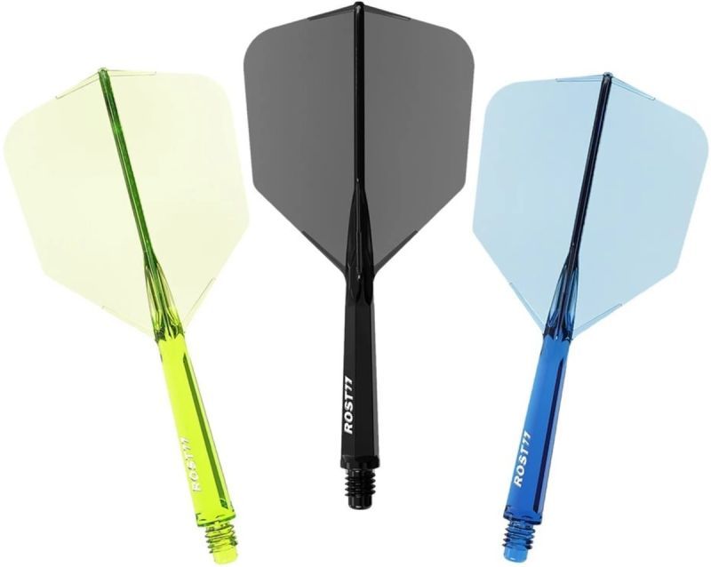 Cuesoul aletta per freccette/Asta ROST 77 Trasparente Blue/Black/Green Big Wing Flights