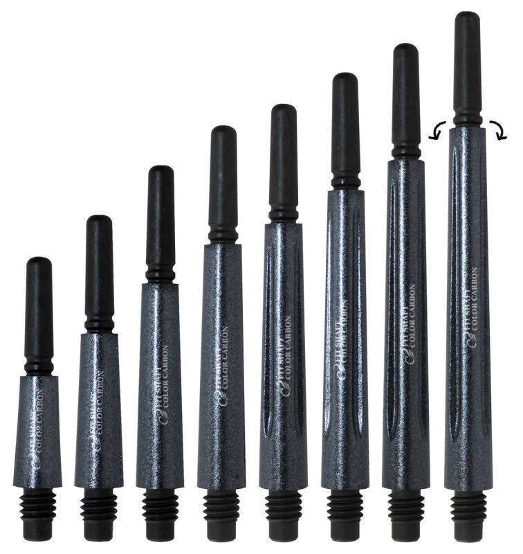 Cosmo Darts Carbon Fit Shafts Pearl Black Spinning Shafts