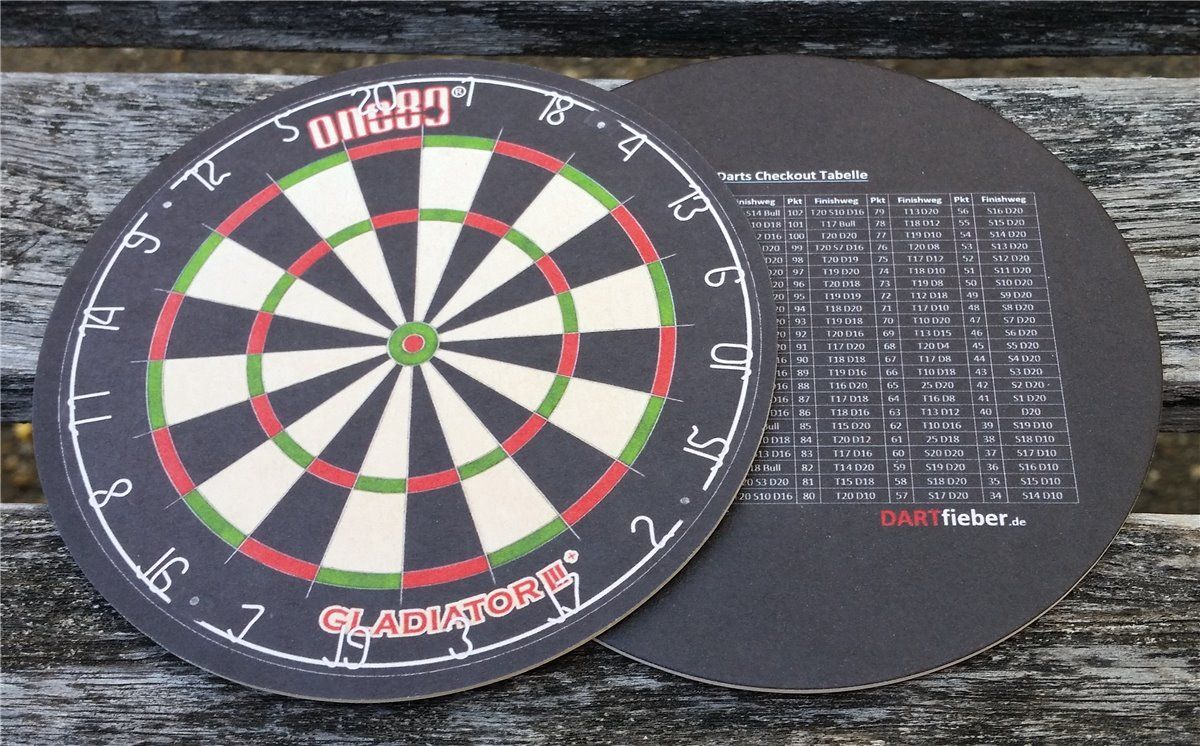 Dartfieber Bierdeckel Untersetzer aus Pappe für Getränke Fanshop